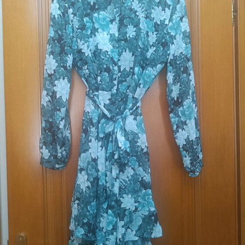 Vassia Kostara green dress with flowers like new