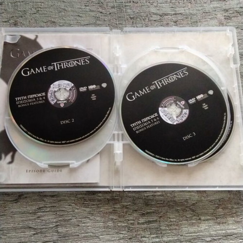 Game of Thrones Season 3 DVD used with Greek subtitles