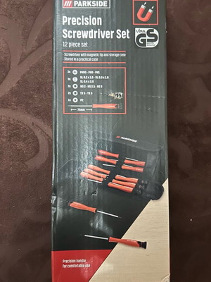 Parkside magnetic screwdriver set 12 pcs new with case