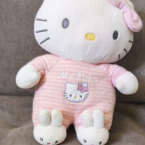 Hello Kitty My First vintage plush rattle used