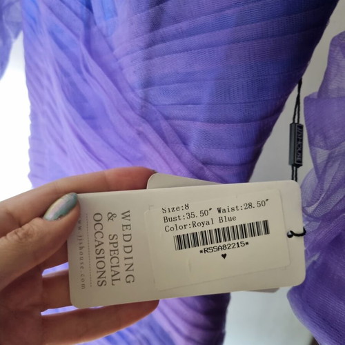 JJ's House Dress New Organza Event Dress Royal Blue Purple Size M