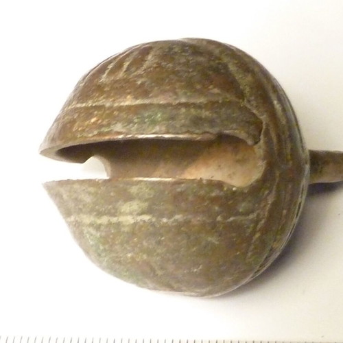 Antique bronze silver bell used, horse ammunition bell N 10