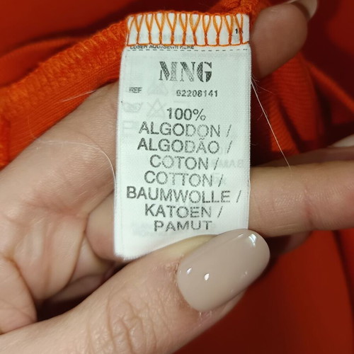 MNG orange cotton turtleneck top like new