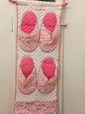 Hanging storage pockets used, set of 4 for girl's room