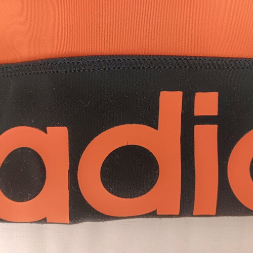 Adidas sports bra used, orange, size M