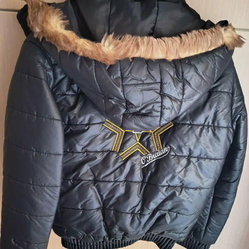 Children's jacket used for boy 9-10 years black and gold
