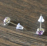 Earrings used, purple