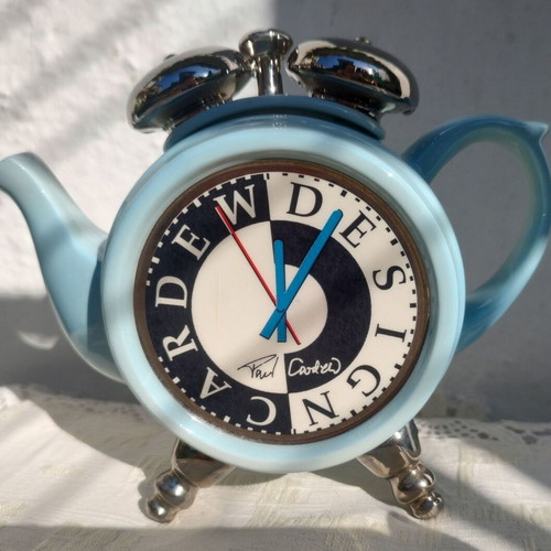 Cardew Collector's Club 1999 retro teapot clock used