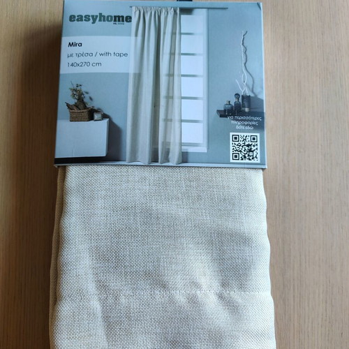 Easy Home Mira curtain grey thick gauze 140x270cm new with tape