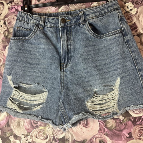 Denim shorts for girl 13 years old size 158cm like new, blue