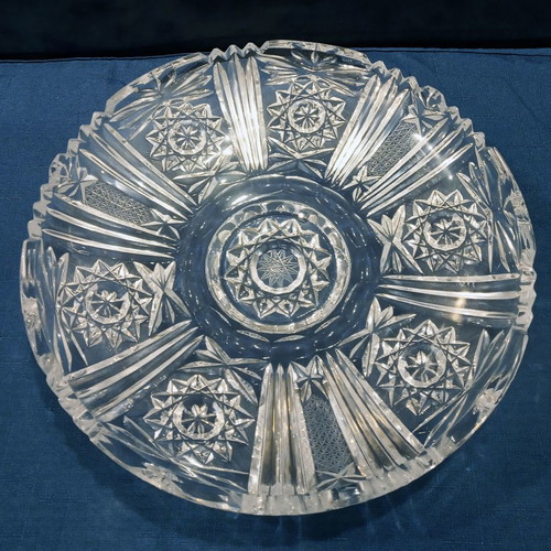 Crystal antique platter like new, 25cm diameter