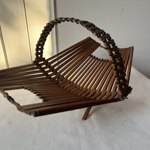 Vintage Folding Fruit Basket Mid-Century Modern like new
