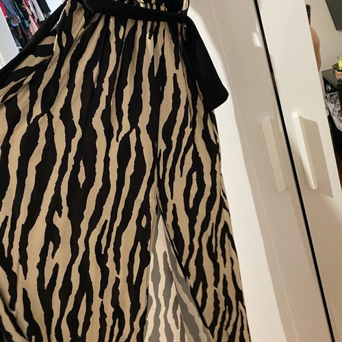 Formal dress satin new On Line black beige size M