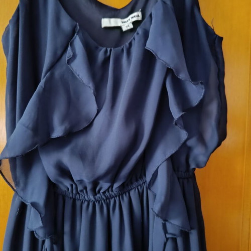Blue dress with gold straps used