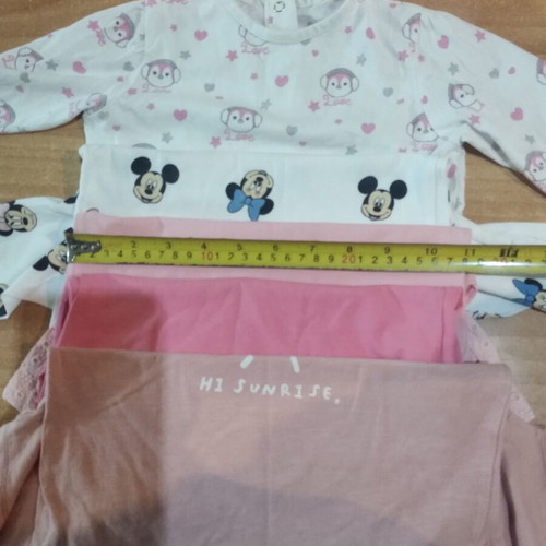Girls' T-shirts used, pack of 5 for ages 2-3 years