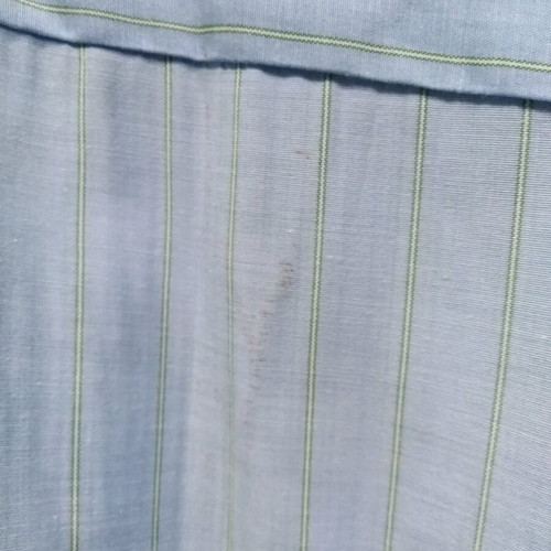 Men's striped shirt like new, blue with yellow stripes