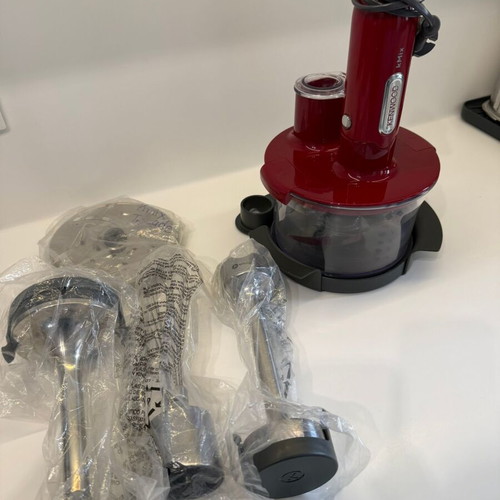 Kenwood kMix TriBlade HB891 multifunction hand blender used, red