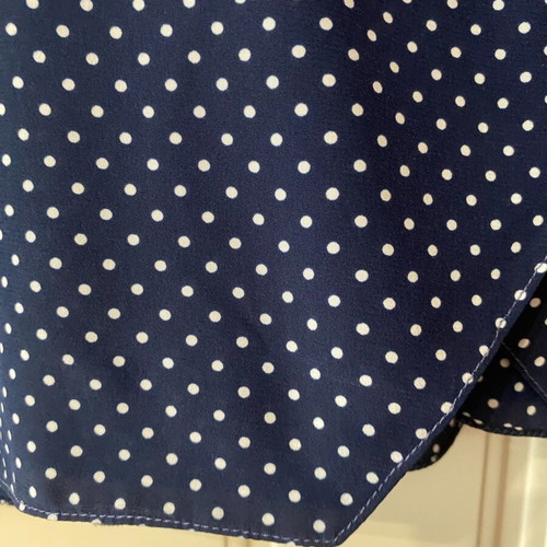 Vintage Nary Shirt double breasted with white polka dots size M/L