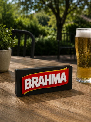 Brahma Beer Logo 3D Printed New