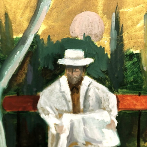 Oil Painting by P. Makris used, framed 70x90 cm