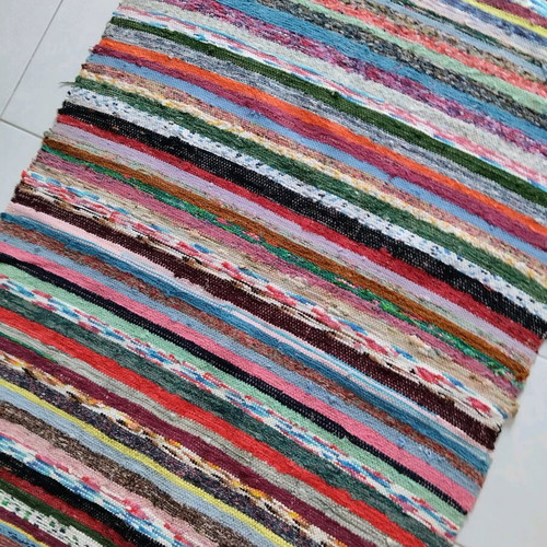 Cotton traditional woven rug new 350x90 cm