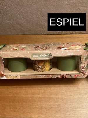Espiel scented candle set new, 3 pieces, cinnamon swirl