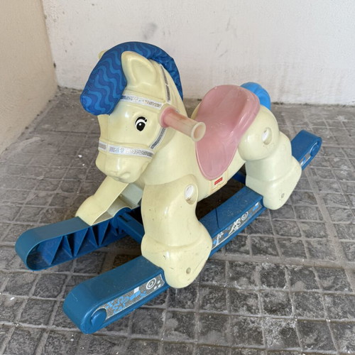 Fisher-Price rocking horse used, durable plastic toy for toddlers