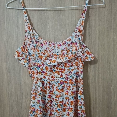 Mini dress with colorful flowers like new, size S