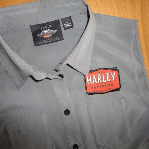 Harley Davidson sleeveless women's blouse gray size S like new