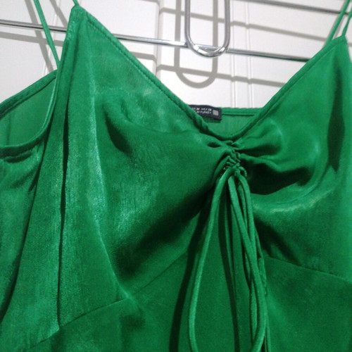 Zara satin lingerie dress green size M