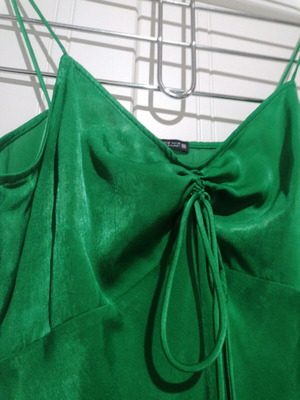 Zara satin lingerie dress green size M