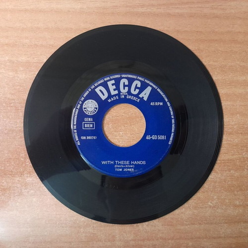 Tom Jones What's New Pussycat? & With These Hands Decca 45rpm vinyl