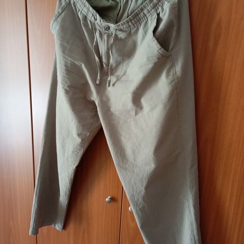 Linen pants khaki, new, size XL