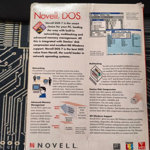 Novell DOS 7 software like new, Big Box with 3.5" floppies