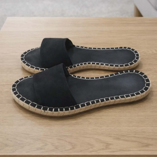 Zara flat espadrilles size 41 like new, black