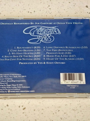 Yes Fragile CD, rock