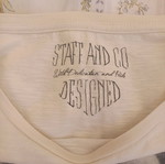 T-shirt αντρικό Staff μεταχειρισμένο, άσπρο, μέγεθος S