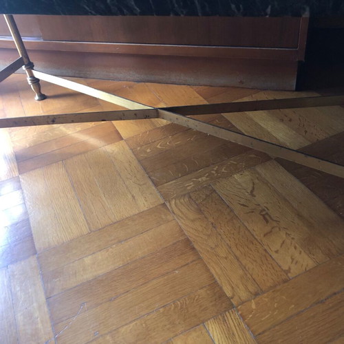 Vintage table set with green marble used