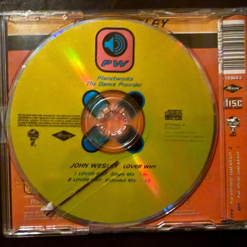 John Wesley Lover Why CD single like new, Planetworks 1999