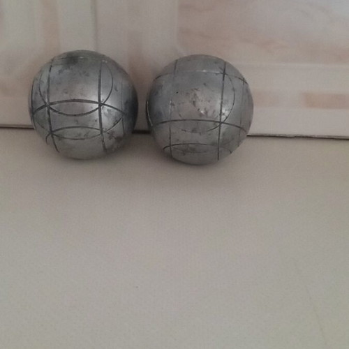 Petanque balls used, set of two