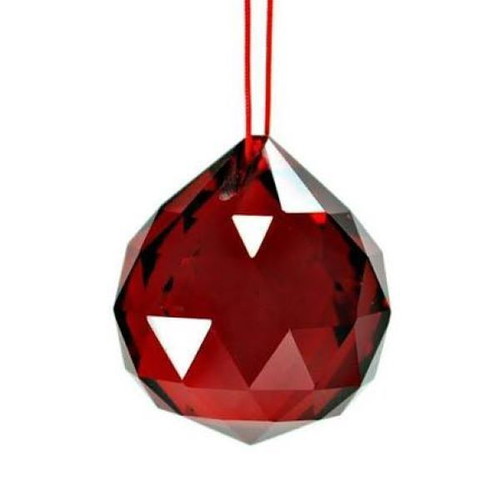 Feng Shui Red Glass Prism New