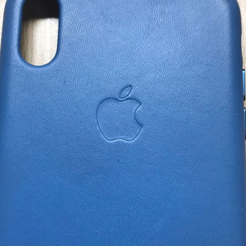 Apple Leather Case for iPhone XS Max used, Cape Cod Blue (MTEW2ZM/A)