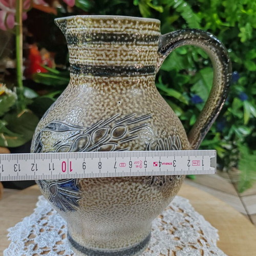 German Bembel ceramic wine jug 1989, handmade