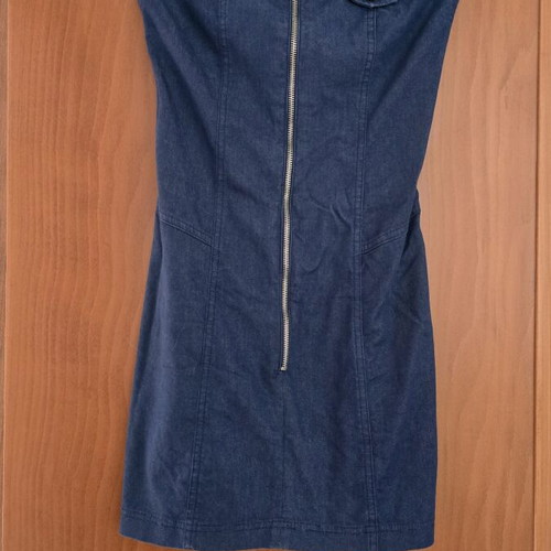 Strapless denim dress dark blue, like new, Paranoia
