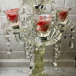 Five-light candlestick like new, glass