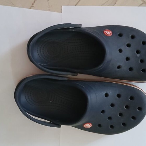 Crocs slippers blue used, size 37-38