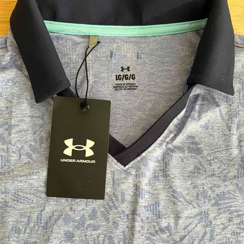 Under Armour women's polo shirt new, blue, size L