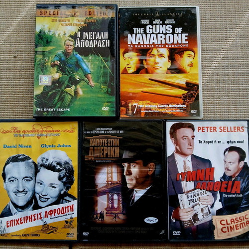 Collection of used adventure and action DVDs with subtitles