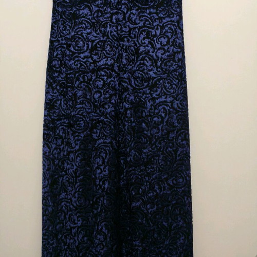 Ganas dark blue dress with velvet details like new