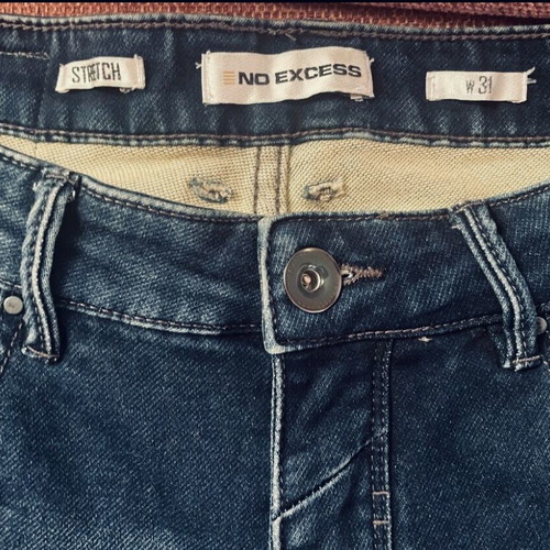 No Excess men's denim shorts, dark blue